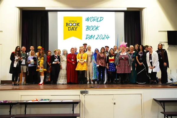 Staff dressed up as their favourite characters to promote discussions around reading for pleasure for World Book Day 2024